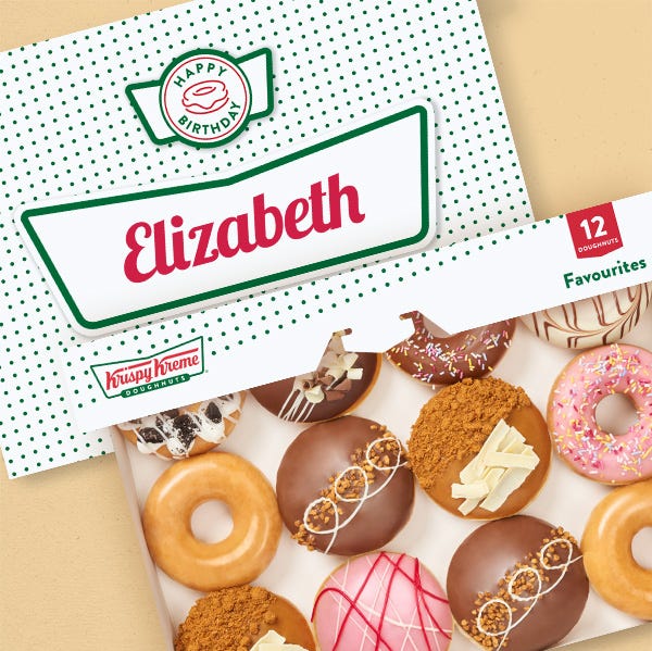Personalised Happy Birthday Box Favourites Dozen